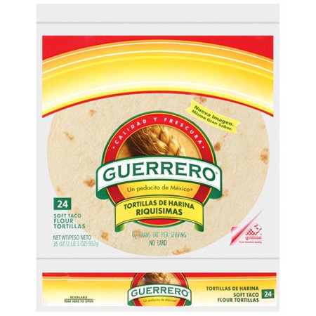 Guerrero Riquisimas Soft Taco Flour Tortillas, 24 Count - Walmart.com