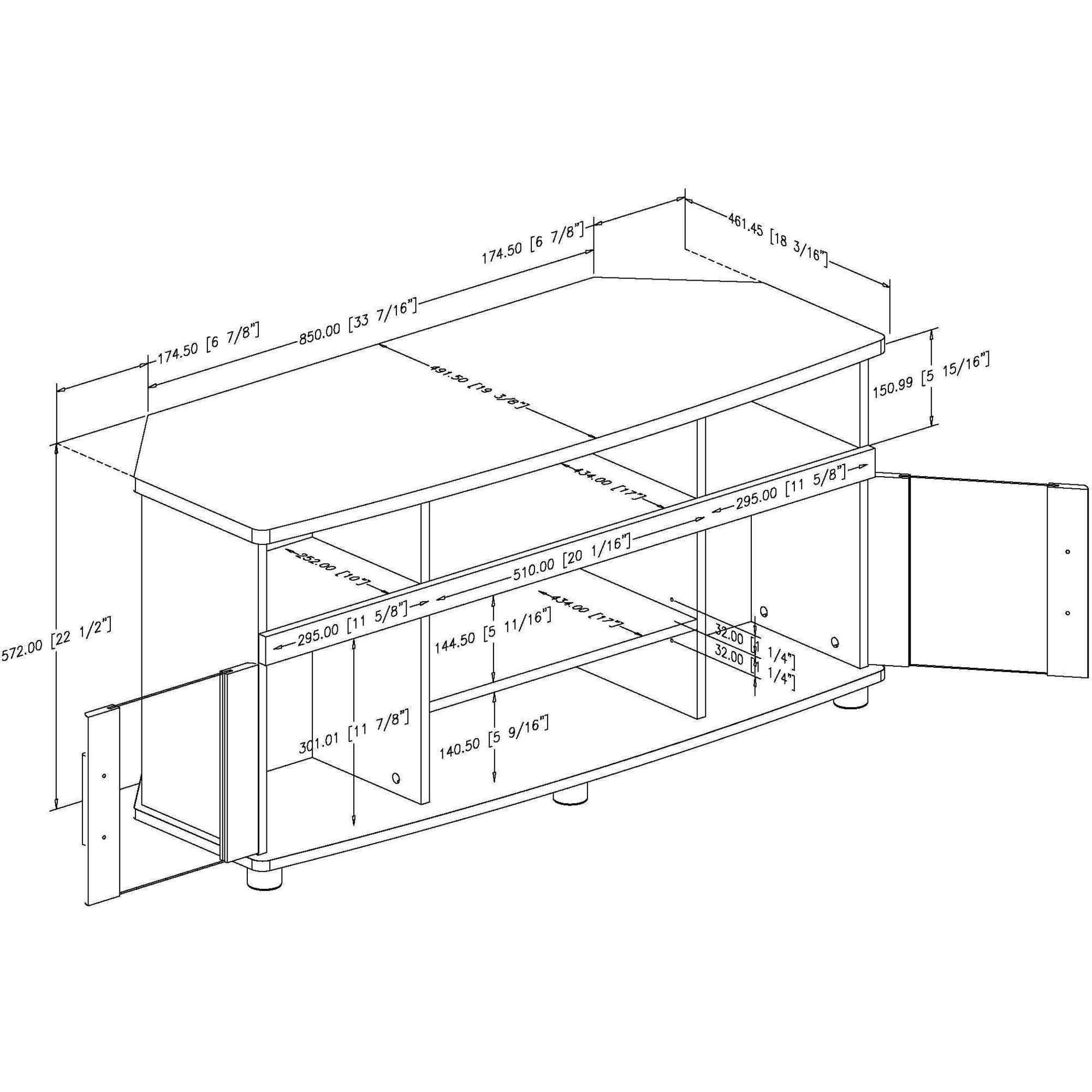 South Shore City Life Corner TV Stand, for TVs up to 50'' Multiple Finishes