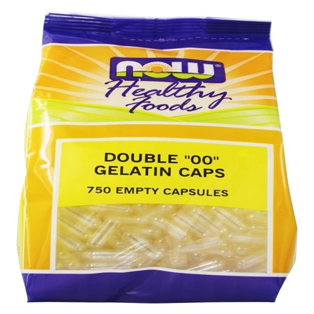 Empty Capsules Gelatin 1000 Cap - NOW Foods - Gelatin Empty Capsules Double '00' Size - 750 Capsules