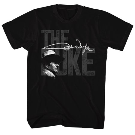- John Wayne Hollywood Icon Actor Signature Duke Legend Western Adult T-Shirt Tee