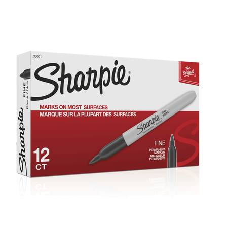 Sharpie Permanent Markers, Fine Point, Black, 12 (Best Way To Remove Permanent Marker From Clothes)