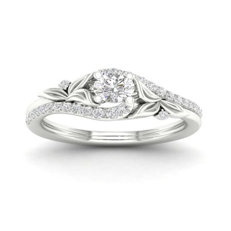 - Imperial 5/8Ct TDW Diamond 14k White Gold Promise Ring (I-J, I2)