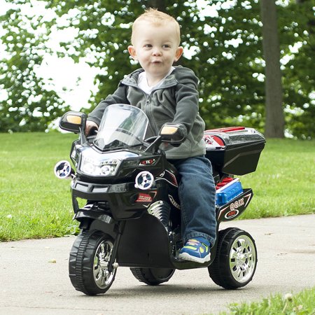 Ride on Toy, 3 Wheel Motorcycle Trike for Kids by Rockin' Rollers – Battery Powered Ride on Toys for Boys and Girls, 2 - 5 Year Old - Black (Best Toys For 2 Yr Old Boy)