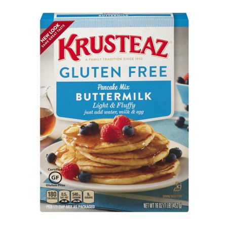 Krusteaz Gluten Free Buttermilk Pancake Mix, 16-Ounce Box - Walmart.com