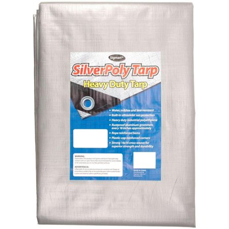 Sigman 10' x 10' Silver Heavy Duty Tarp (Best Price On Tarps)