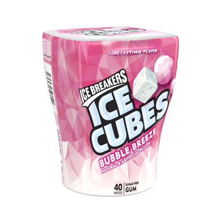 Ice Breakers, Ice Cubes Bubble Gum, Bubble Breeze, 3.24