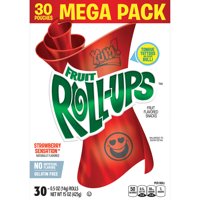 Fruit Roll-Ups Strawberry Sensation Fruit Flavored Snacks Pouches, 0.5 Oz., 30 Count