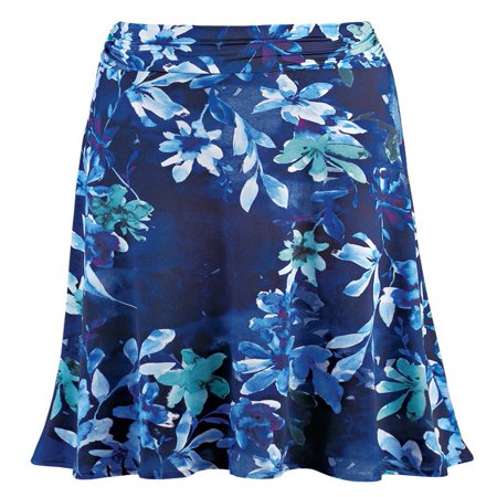 - Women's Dressy/Casual Floral Print Maxi Skirt with Elastic Waist, X-Large, Blue Multi