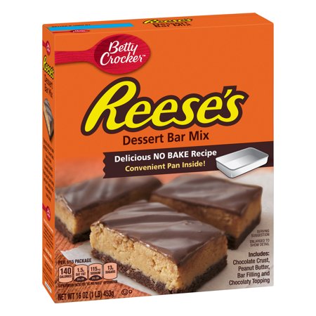 (2 Pack) Betty Crocker Reese's Dessert Bar Mix, 16 oz (Best Low Cal Desserts)