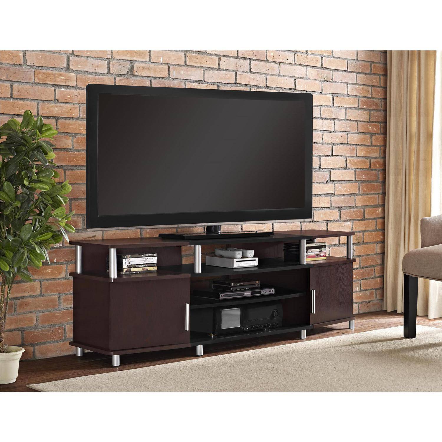 Carson XL Black and Cherry TV Stand for TVs up to 70''