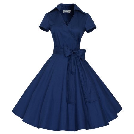 Women Vintage Style 50'S 60'S Swing Pinup Retro casual Housewife Christmas Party Ball Fashion (Best Dresses For Christmas 2019)