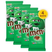 (4 pack) M&M'S Minis, Crispy Mint & Milk Chocolate Candy Bar, 3.8 Oz