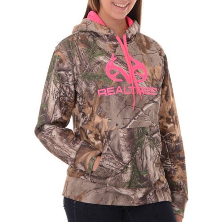 Realtree Camo Hang Tag - and Mossy Oak Women's Camo Performance Pullover Fleece Hoodie