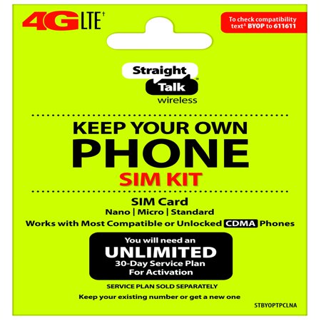 Straight Talk Keep Your Own Phone Activation Kit (4G LTE) - Verizon (Best Nano Sim Adapter)