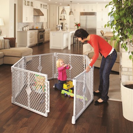 North States 6 Panel Superyard Portable Indoor Outdoor (Best Baby Play Yard Gate)