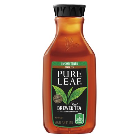 Pure Leaf Real Brewed Tea, Unsweetened Black Iced Tea, 59 ...