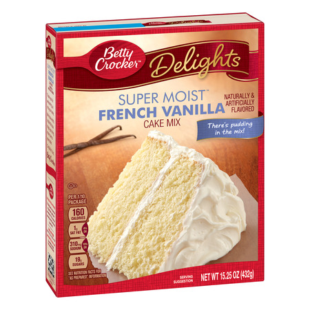 (12 Pack) Betty Crocker Super Moist French Vanilla Cake Mix, 15.25 (Best Cake In Taipei)