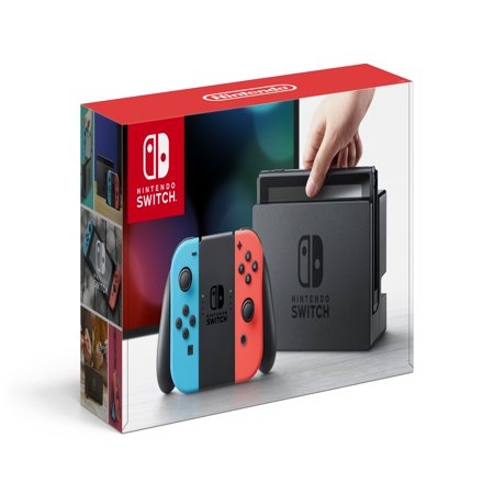 Refurbished Nintendo Switch Console with Neon Blue & Red Joy-Con,