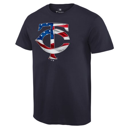- Minnesota Twins Fanatics Branded 2019 Stars & Stripes Big & Tall Primary Logo Banner Wave T-Shirt - Navy