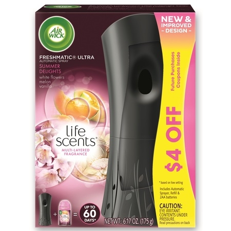 Air Wick Life Scents Freshmatic Automatic Spray Kit (Gadget + 1 Refill), Summer Delights, Air (Best Scent Elimination Spray)
