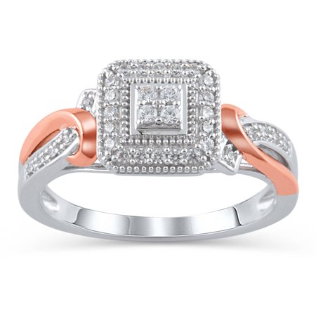 - 1/5 Carat T.W. Diamond 14kt Gold over Sterling Silver Promise Ring