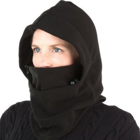 - Unisex Windproof Ski Mask Balaclava Face Mask Neck Warmer Ski Hood Hat - black