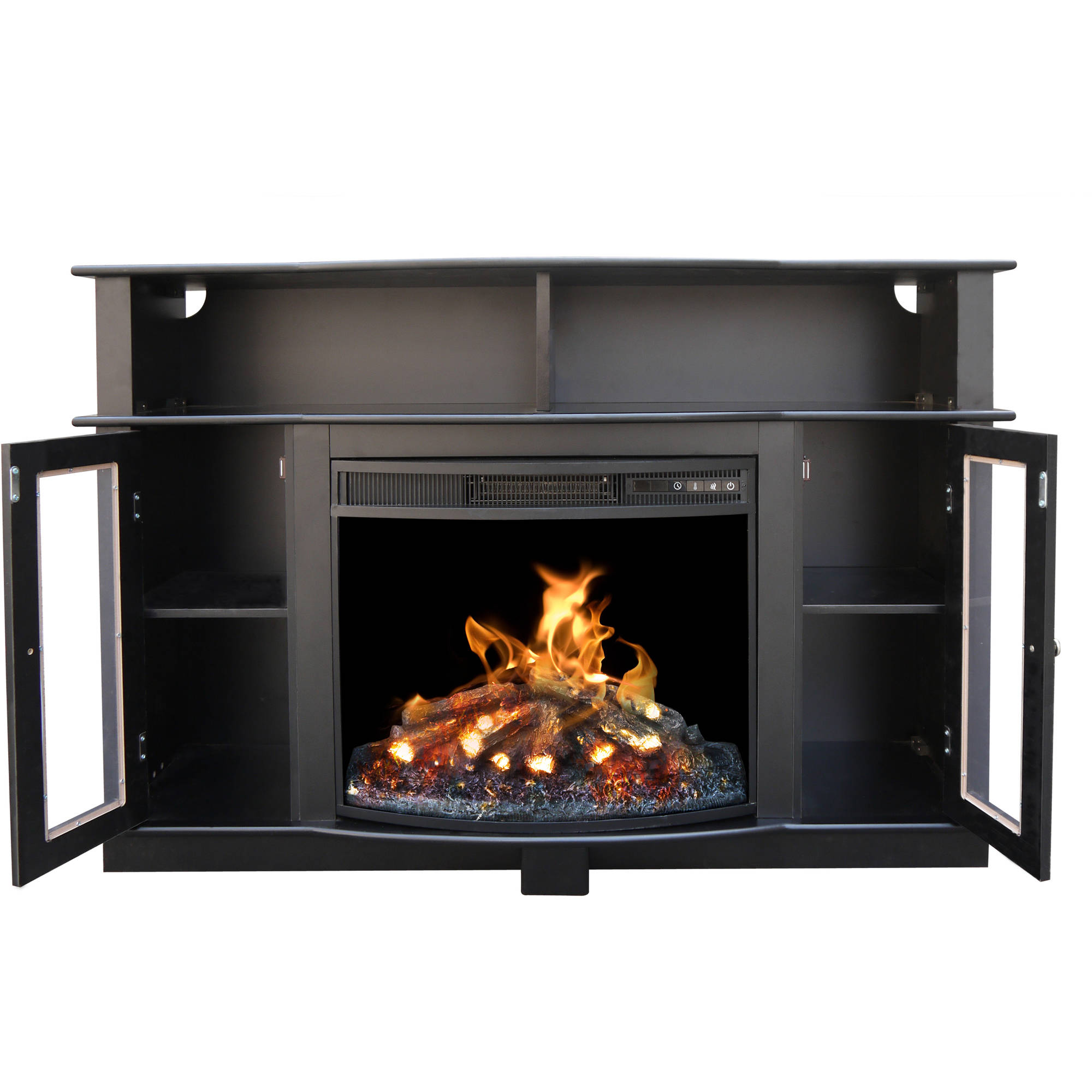 Décor Flame Pinnacles 52'' Media Fireplace, for TVs up to 60'', Black