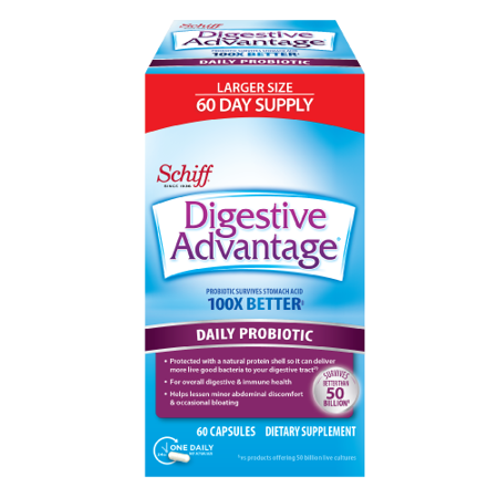 (2 pack) Digestive Advantage, Daily Probiotic Dietary Supplements, 60 (Best Supplements For Digestive Health)