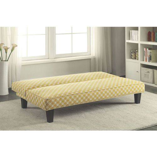 Coaster Company Mustard Trellis Pattern Sofa Bed