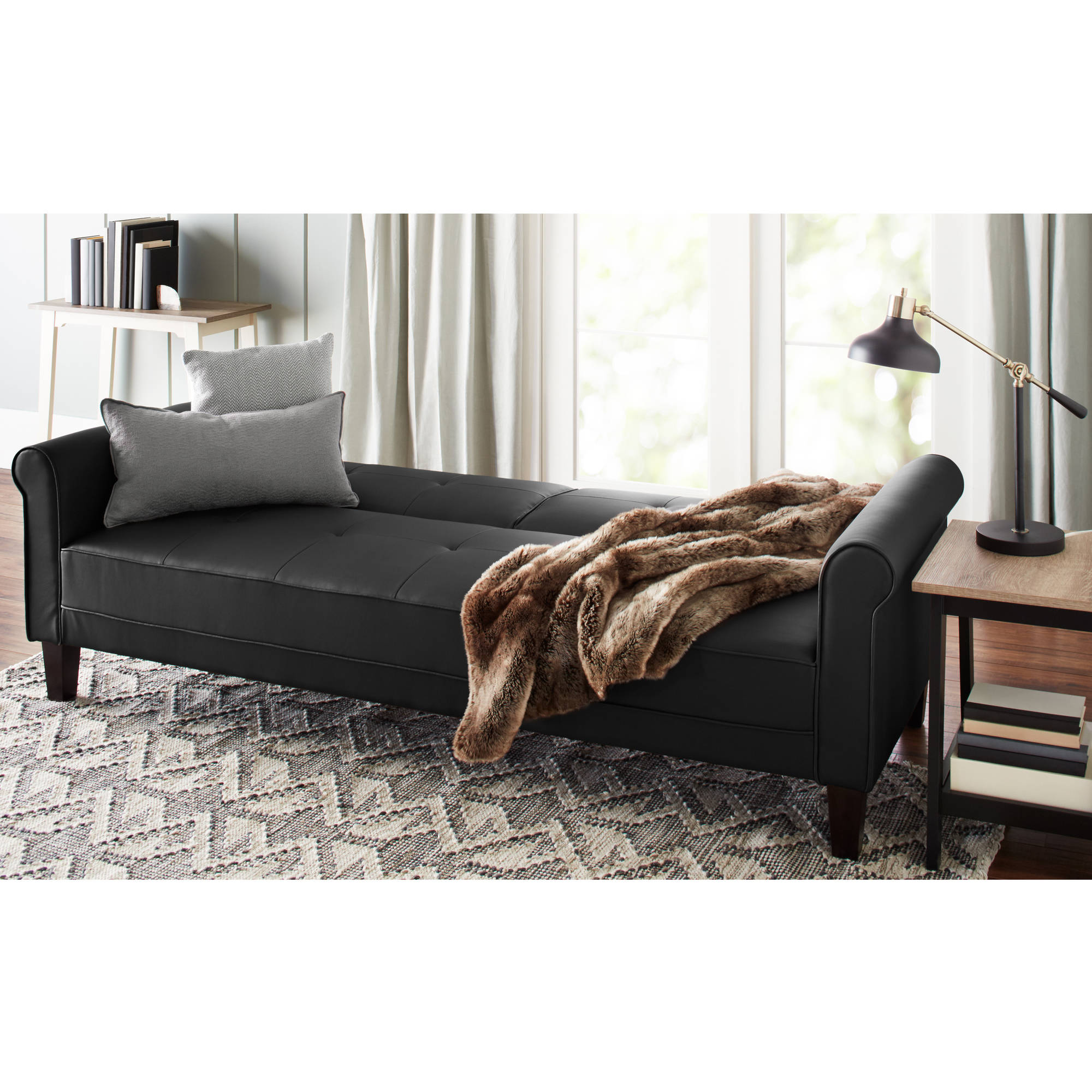 10 Spring Street Ashton Faux Leather Sofa Bed