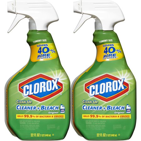 Clorox Clean-Up All Purpose Cleaner with Bleach, Spray Bottle, Original, 32 oz, Twin (Best Kitchen Tile Cleaner)