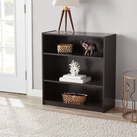 Mainstays 31" 3-Shelf Standard Bookcase, Espresso - Walmart.com