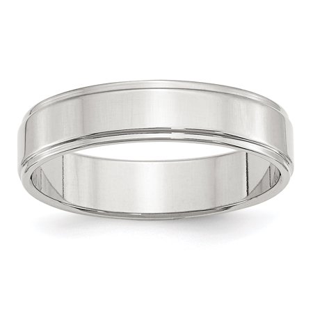 Valentine Wedge - 925 Sterling Silver 5mm Flat Step Edge Size 9 Wedding Ring Band Classic W/edge Down Gifts For Women For Her