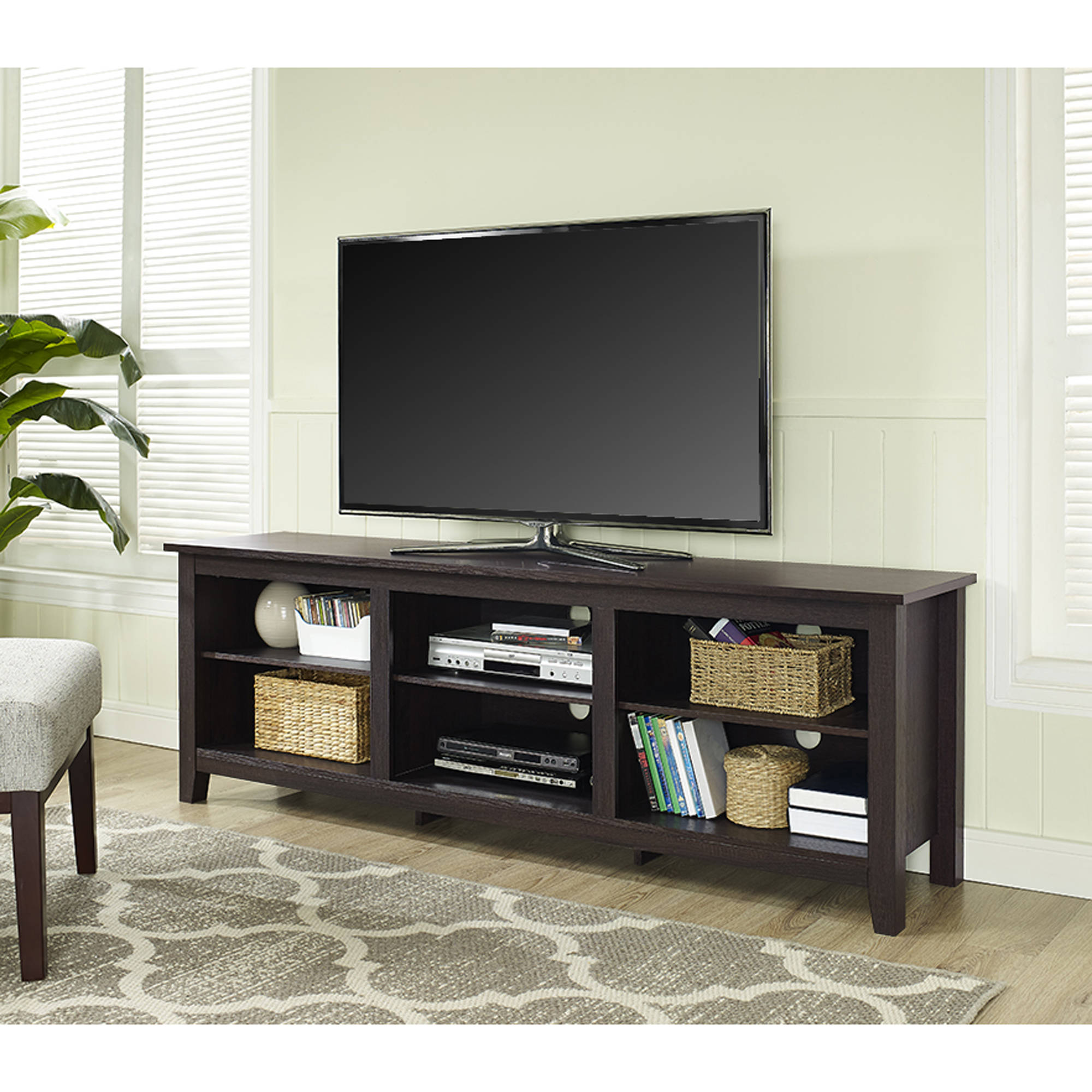 Wood TV Stand for TVs up to 70'', Multiple Finishes