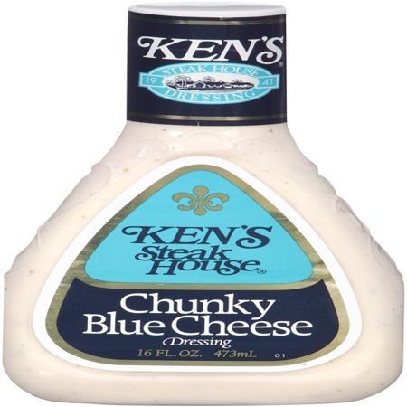 (3 Pack) Ken's Steakhouse Dressing, Chunky Blue Cheese, 16 Fl (Best Bottled Blue Cheese Dressing)