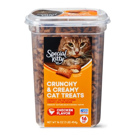 Kitty Treats Cookbook - Special Kitty Crunchy & Creamy Cat Treats, Chicken Flavor, 16 oz
