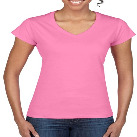 - Women's Short Sleeve Fitted V-Neck T-Shirt