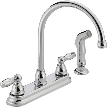 Peerless Apex Two Handle Kitchen Faucet with Side Sprayer in Chrome (Best One Handle Kitchen Faucets)
