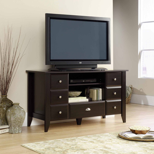 Sauder Shoal Creek Jamocha Wood Entertainment Credenza, for TVs up to 53''