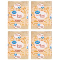 (4 Pack) Great Value Light Brown Sugar, 2 Lb