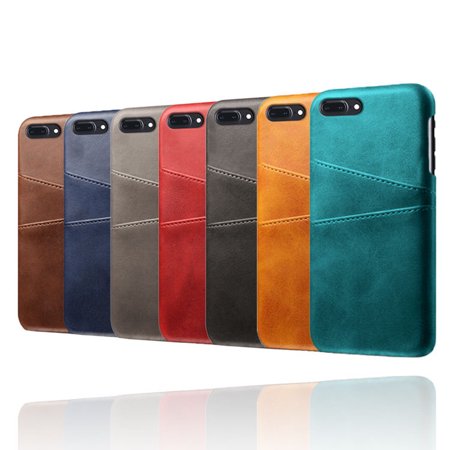 Compatible with iphone XS Case, Phone Card Holder Great Gift for Men, Card Holder for Back of Phone for iPhone XS MAX/XS/XR/X/8 plus/8/7 plus, Premium PU Leather Kickstand Double Card Slots,