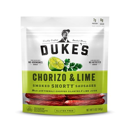 Chocolate Sausage - Duke's Chorizo & Lime Smoked Shorty Sausages, 5 oz.