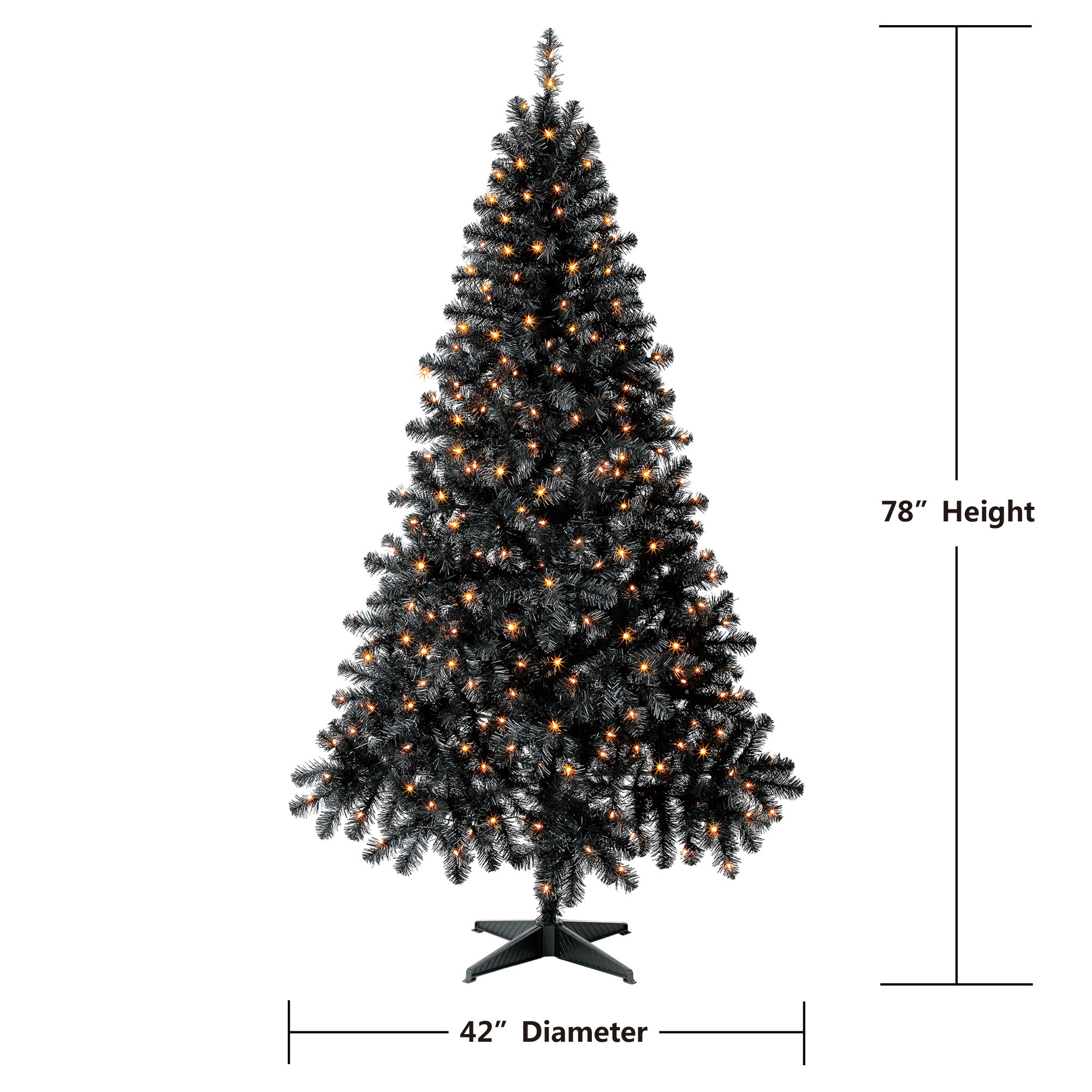 Holiday Time 6.5-Foot Pre-Lit Madison Pine Black Artificial...