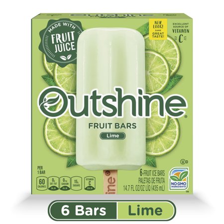 OUTSHINE Lime Frozen Fruit Bars, 6 Ct. Box | Gluten Free ...