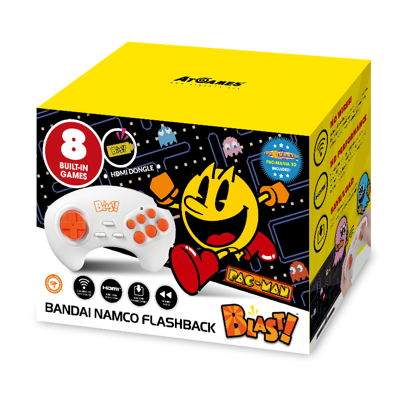 Bandai Namco Flashback Blast!, Pac-Man, PAC-MANIA, Retro Gaming, Yellow, 818858029629