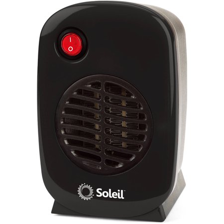 Soleil Personal Electric Ceramic Heater, 250 Watt MH-01, Black
