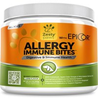 Zesty Paws Allergy & Immune Soft Chews for Dogs with EpiCor & Salmon Oil, 90 Chews