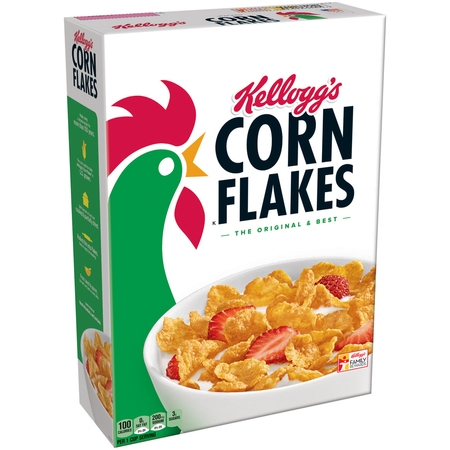 (2 pack) Kellogg's Corn Flakes Breakfast Cereal, Original, 24