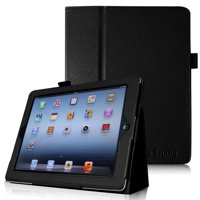 Fintie iPad 2/ iPad 3/ iPad 4 Gen Folio Case - PU Leather Cover with Auto Wake/ Sleep Feature, Black