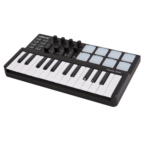 Goolrc Worlde Panda mini Portable 25-Key USB Keyboard and Drum Pad MIDI Controller